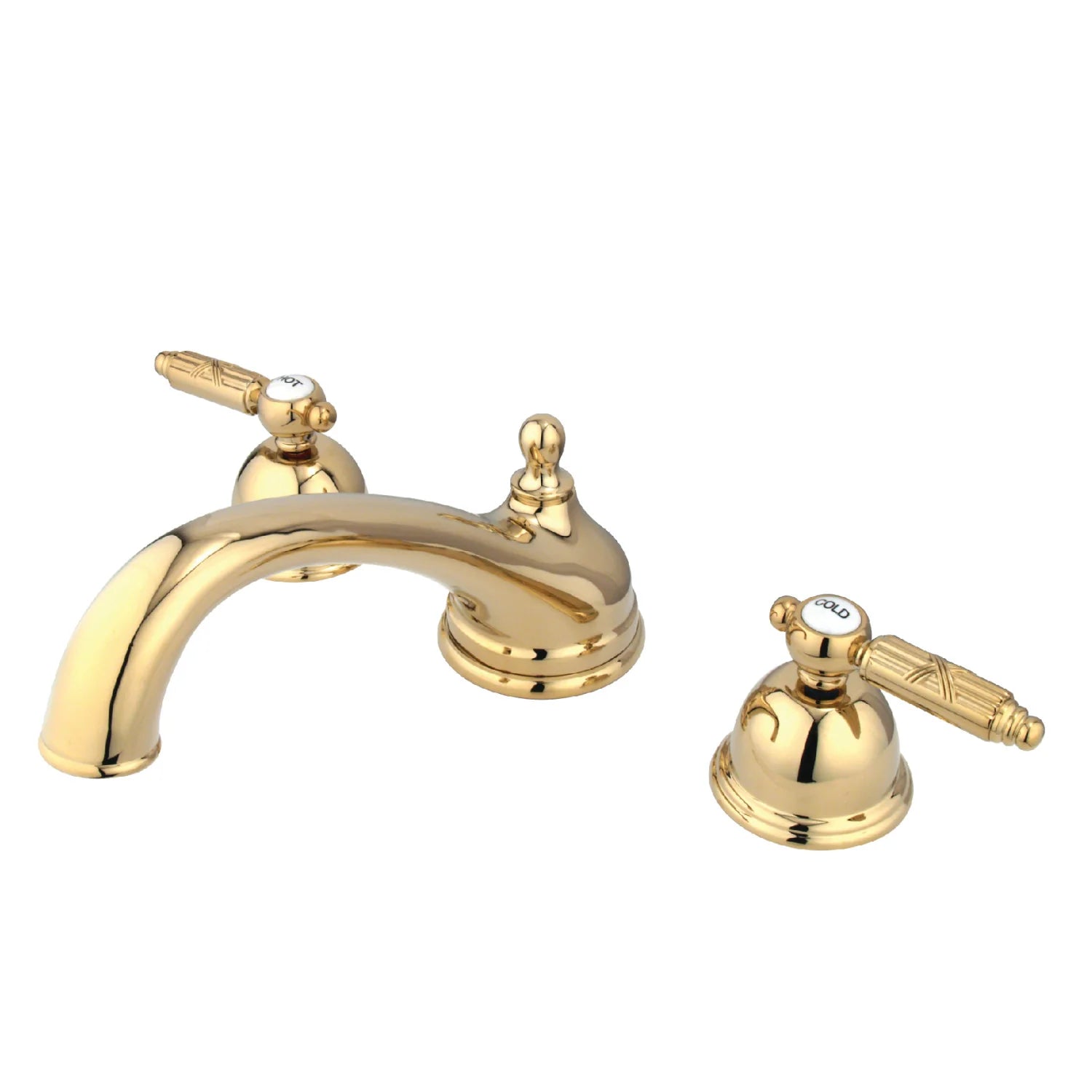 Kingston - Tub Faucets - Georgian KS335GL Two-Handle 3-Hole Deck Mount Roman Tub Faucet