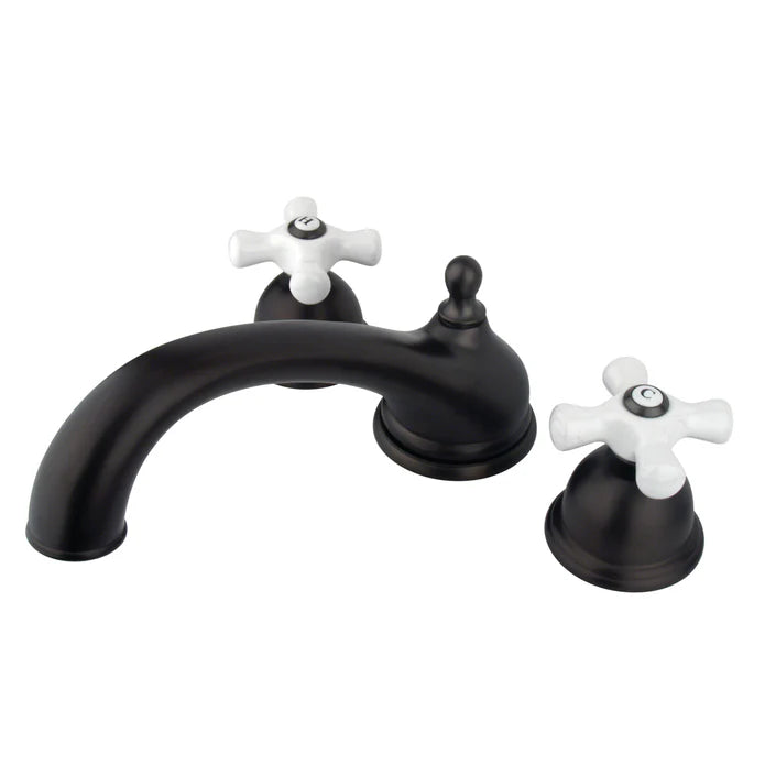 Kingston - Tub Faucets - Vintage KS335PX Two-Handle 3-Hole Deck Mount Roman Tub Faucet