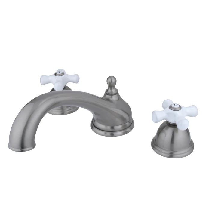 Kingston - Tub Faucets - Vintage KS335PX Two-Handle 3-Hole Deck Mount Roman Tub Faucet