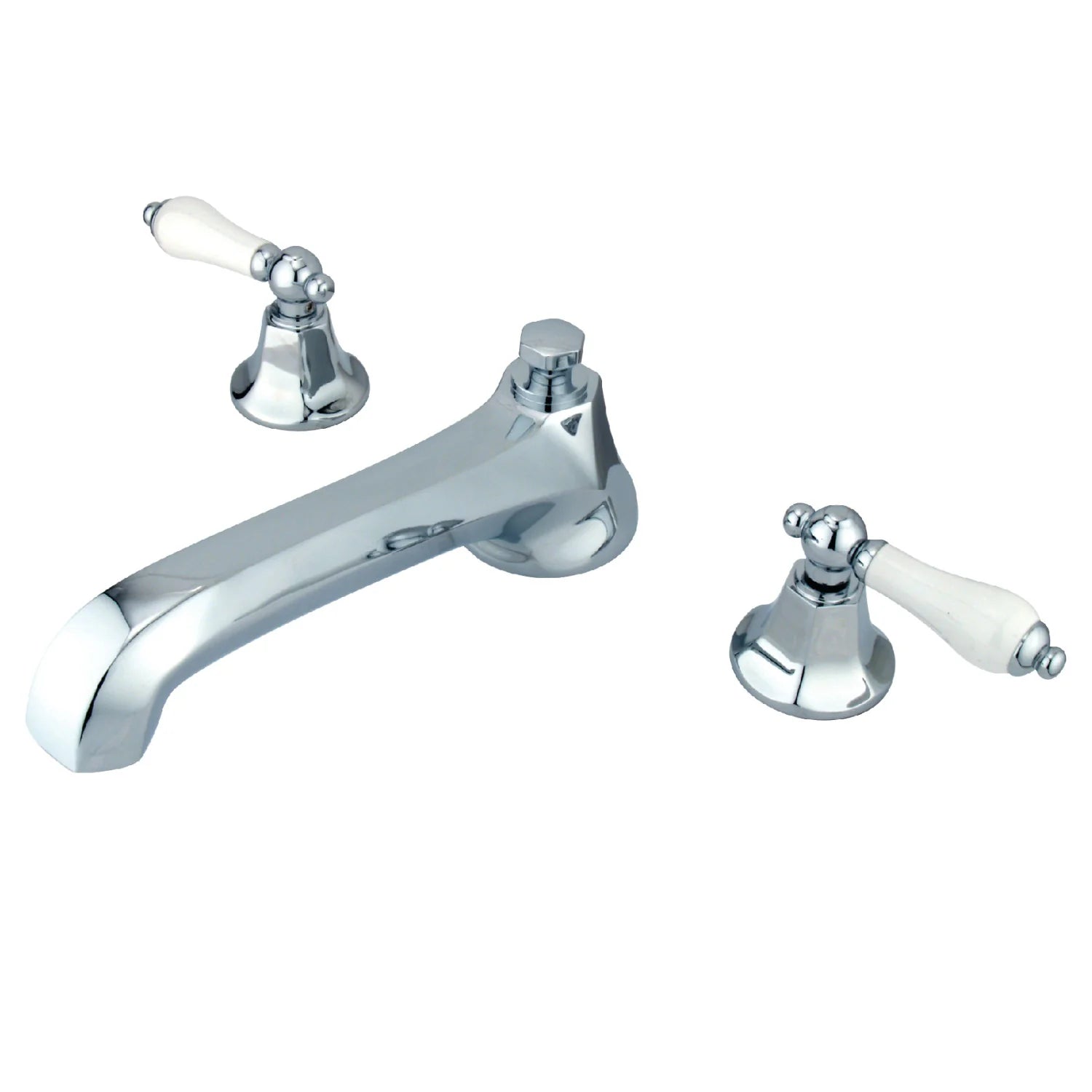 Kingston - Tub Faucets - Metropolitan KS430PL Two-Handle 3-Hole Deck Mount Roman Tub Faucet