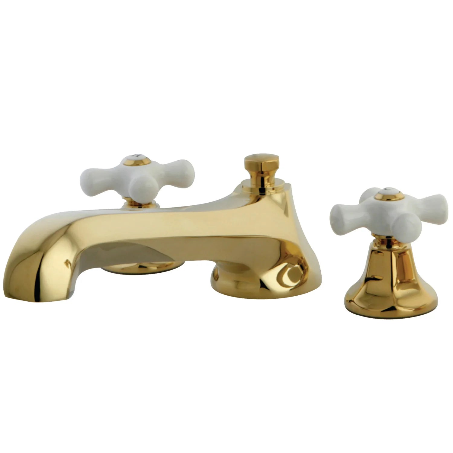Kingston - Tub Faucets - Metropolitan KS430PX Two-Handle 3-Hole Deck Mount Roman Tub Faucet