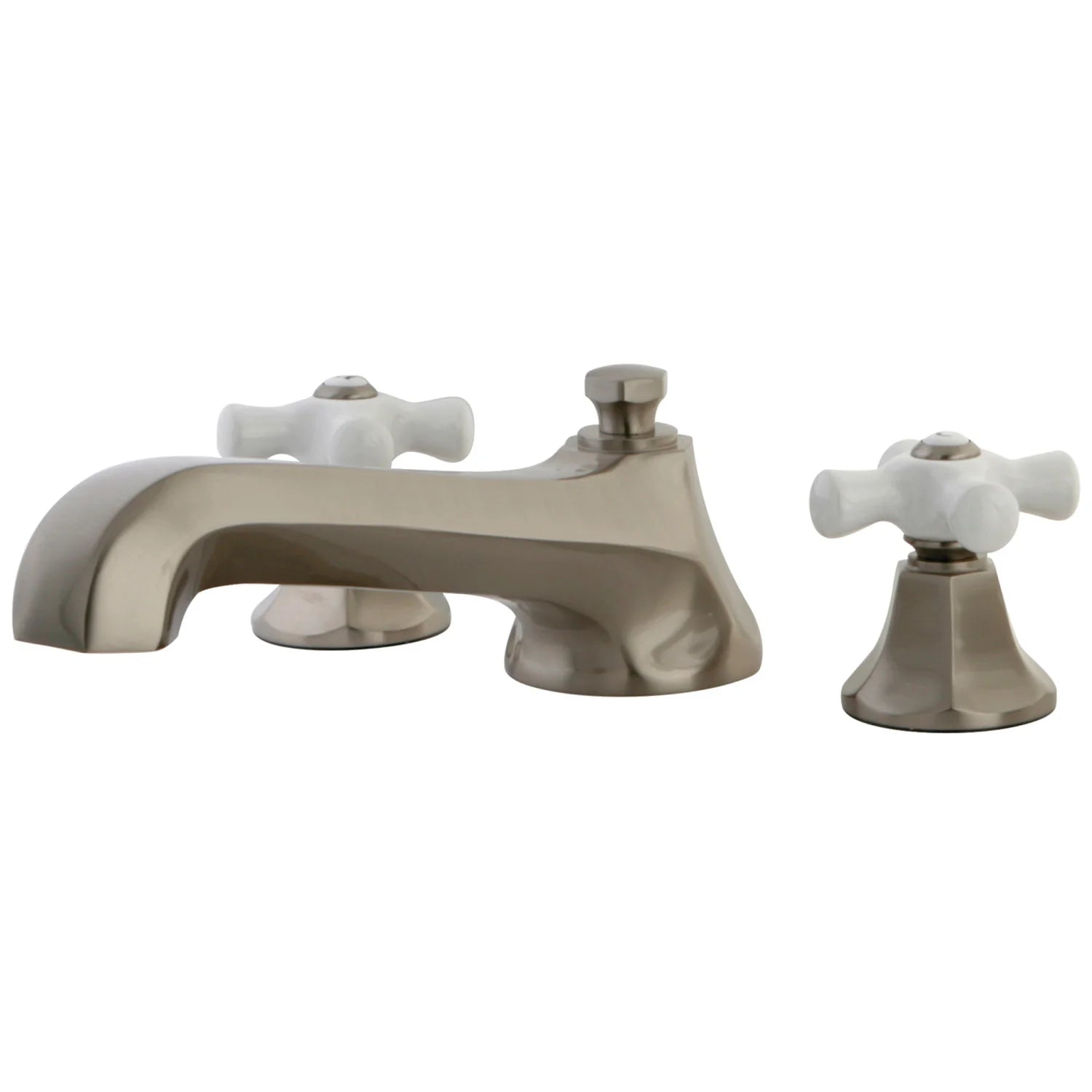 Kingston - Tub Faucets - Metropolitan KS430PX Two-Handle 3-Hole Deck Mount Roman Tub Faucet