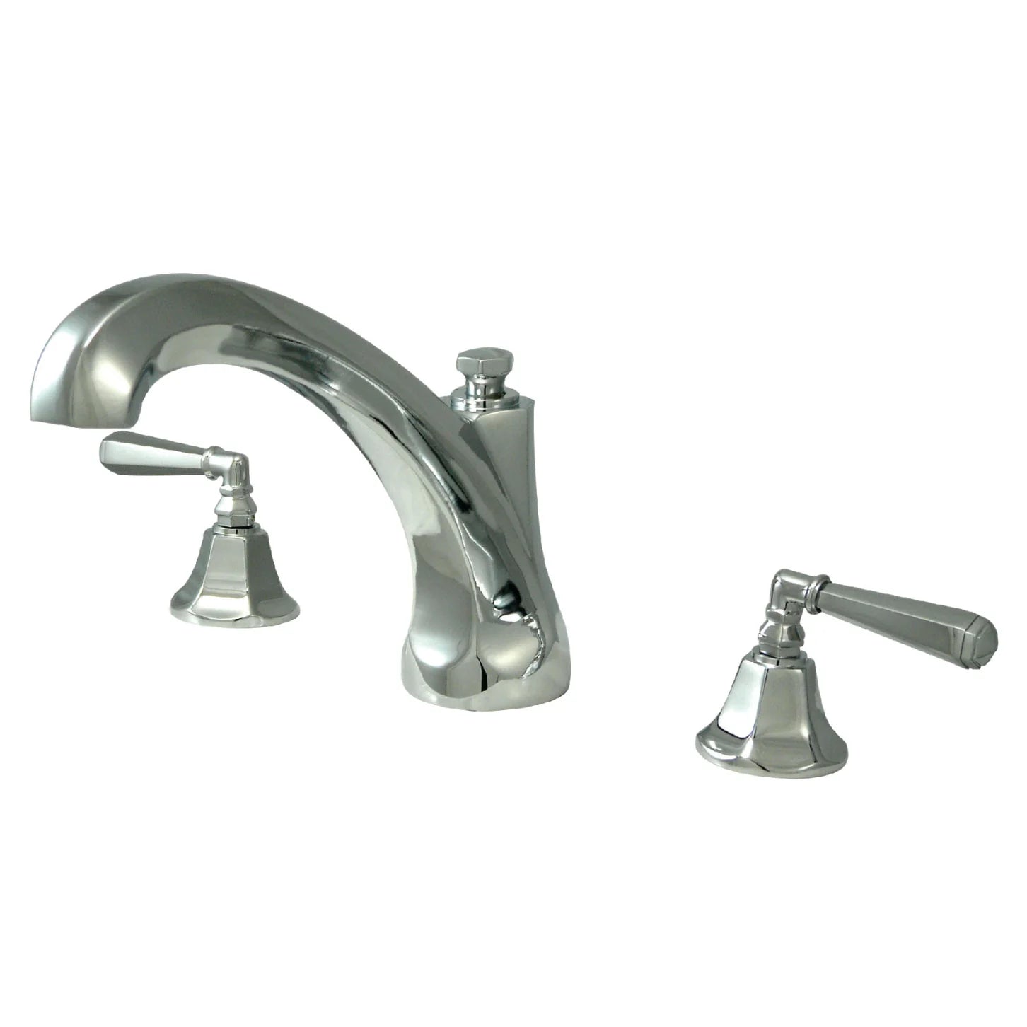 Kingston - Tub Faucets - Metropolitan KS432HL Two-Handle 3-Hole Deck Mount Roman Tub Faucet
