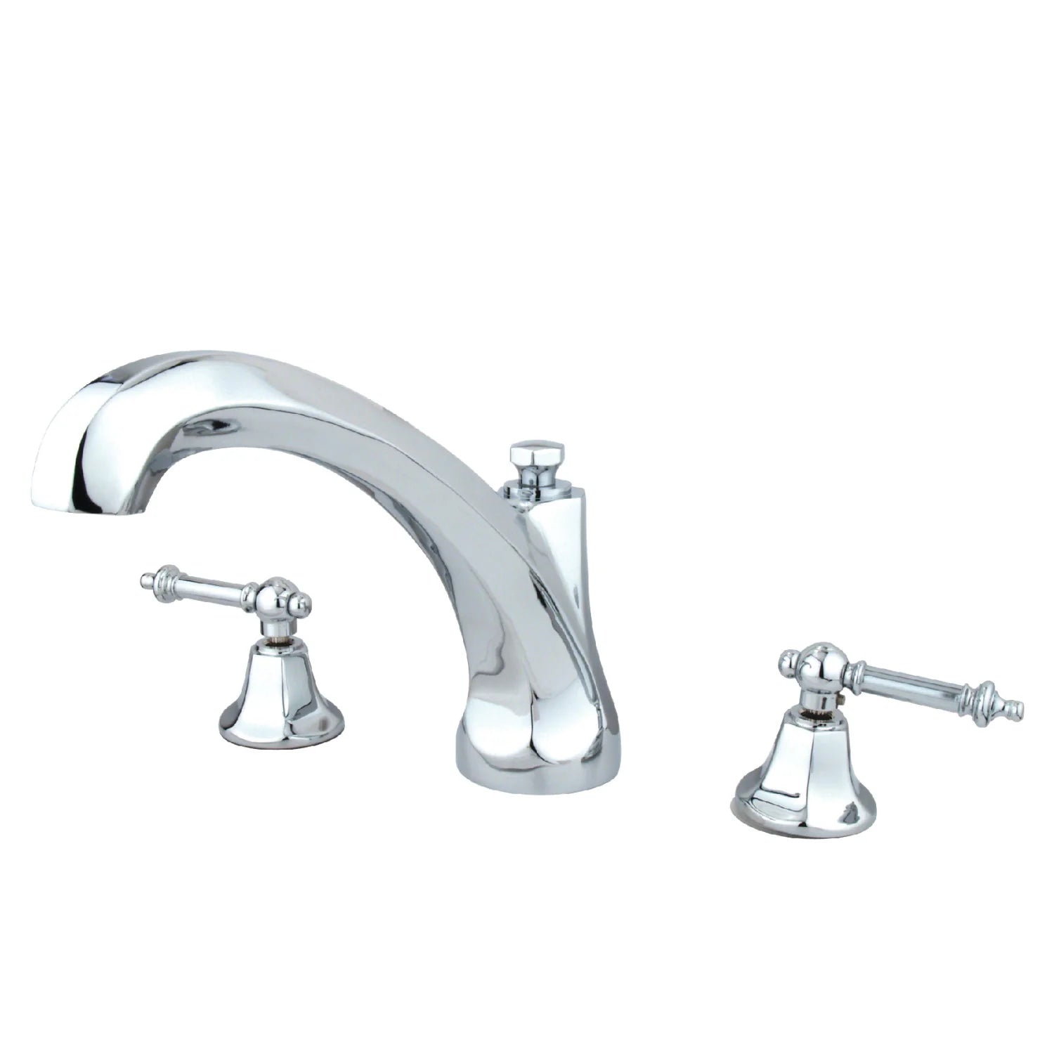 Kingston - Tub Faucets - Metropolitan KS432TL Two-Handle 3-Hole Deck Mount Roman Tub Faucet