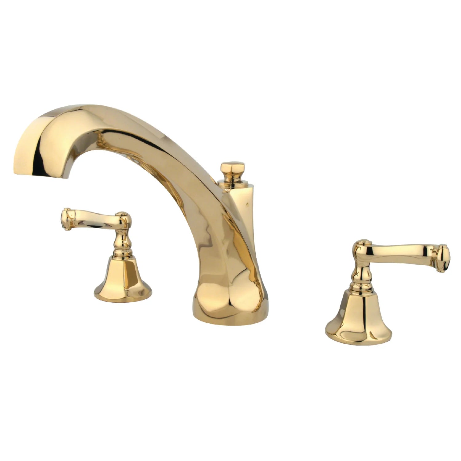 Kingston - Tub Faucets - KS432FL Two-Handle 3-Hole Deck Mount Roman Tub Faucet