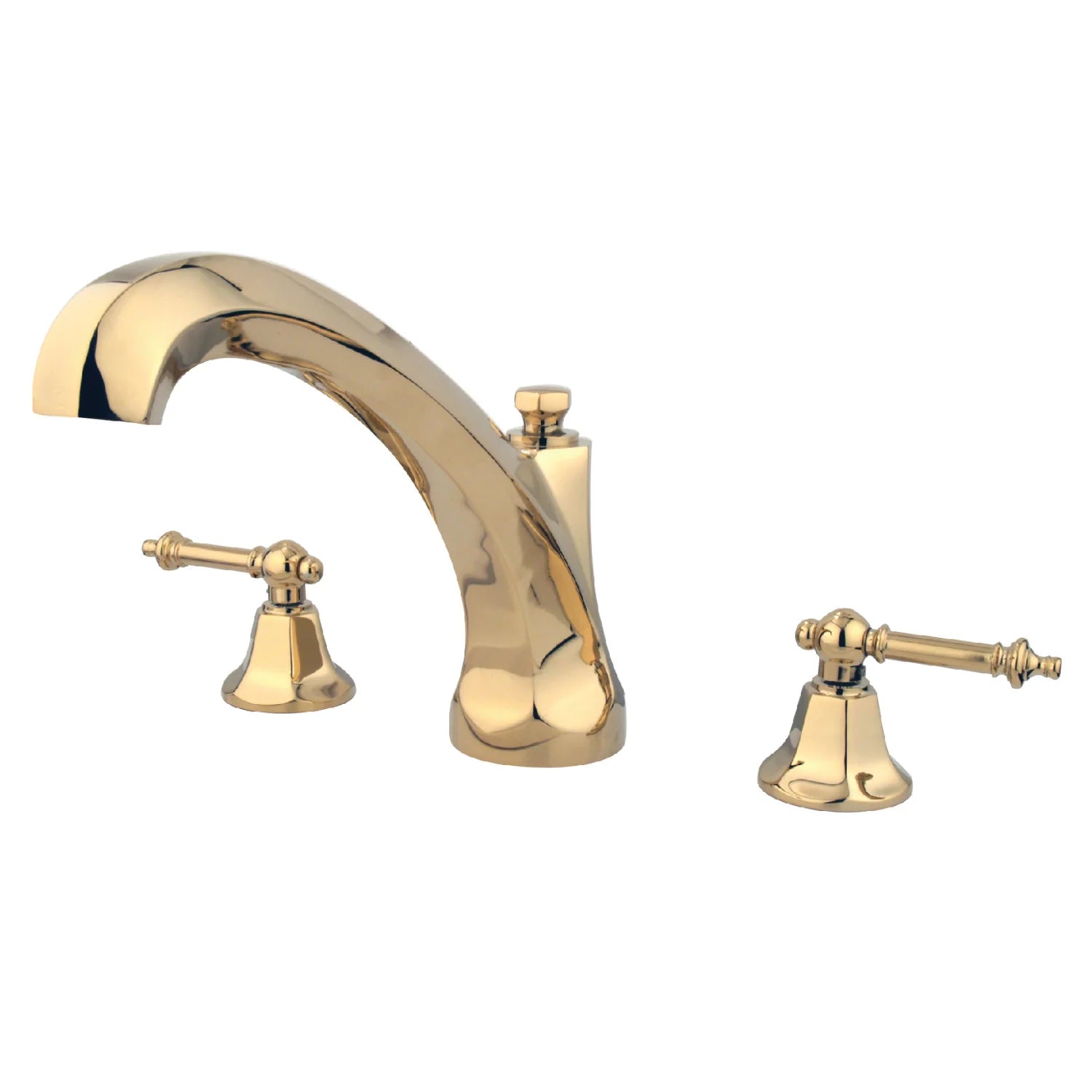 Kingston - Tub Faucets - Metropolitan KS432TL Two-Handle 3-Hole Deck Mount Roman Tub Faucet