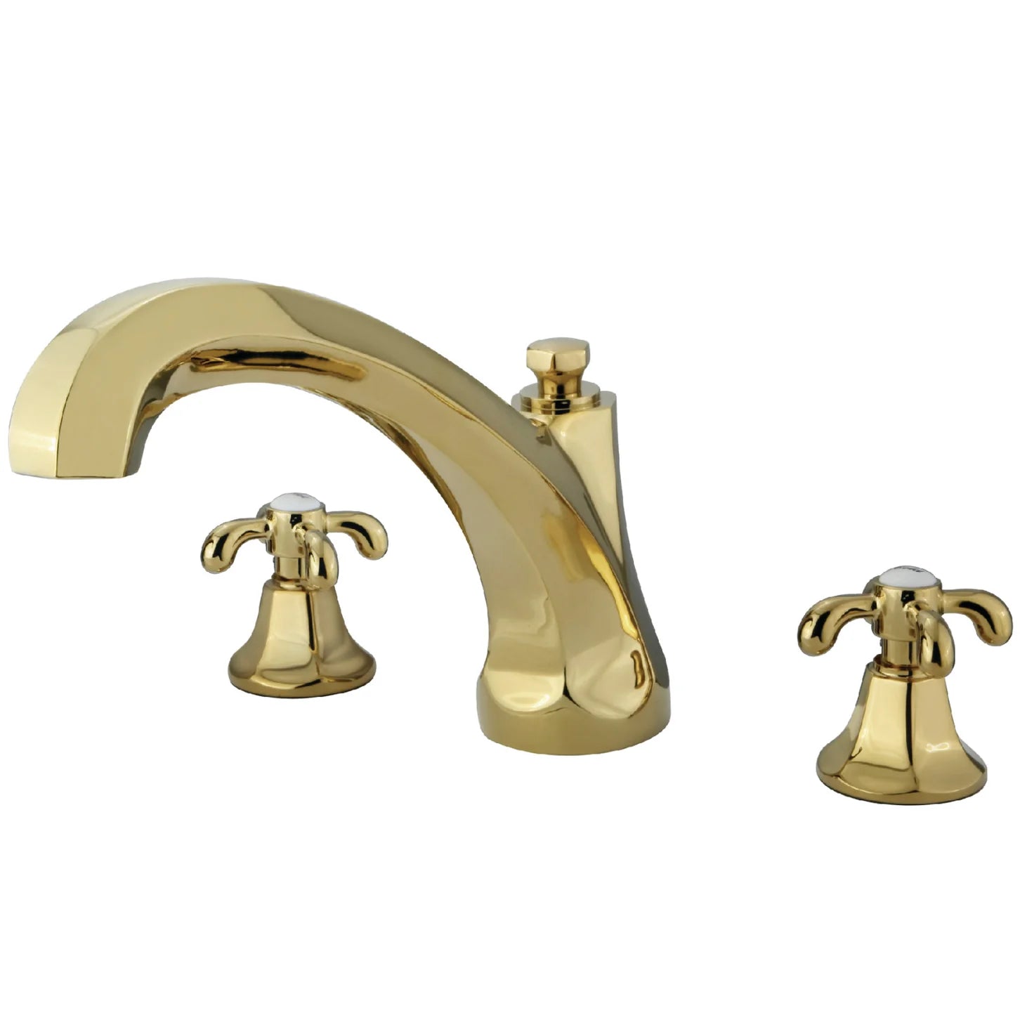Kingston - Tub Faucets - Vintage KS432TX Two-Handle 3-Hole Deck Mount Roman Tub Faucet