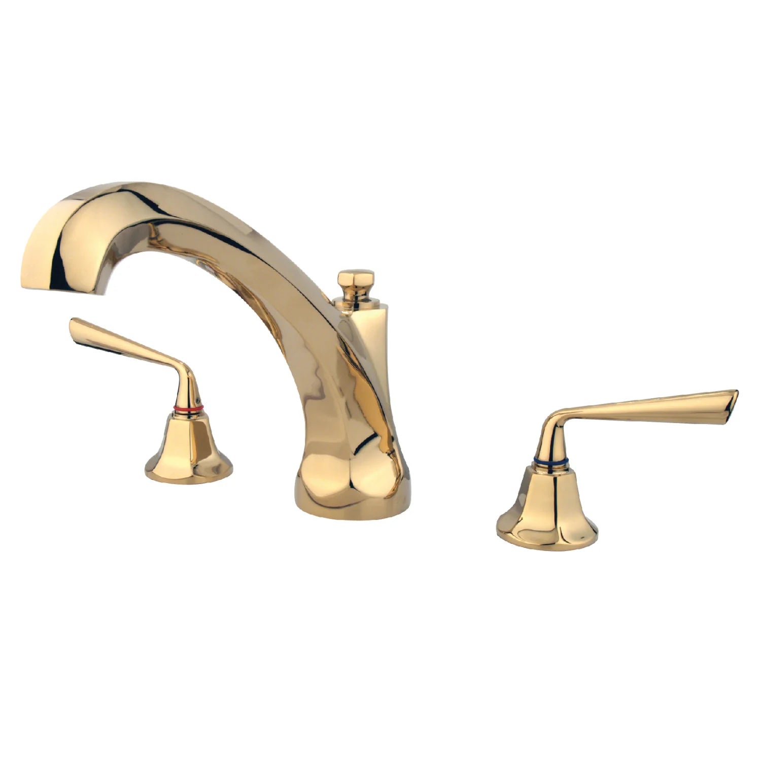 Kingston - Tub Faucets - Silver Sage KS432ZL Two-Handle 3-Hole Deck Mount Roman Tub Faucet