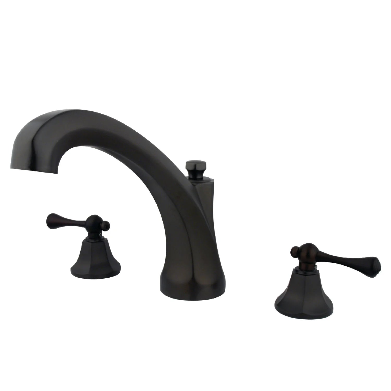 Kingston - Tub Faucets - Vintage KS432BL Two-Handle 3-Hole Deck Mount Roman Tub Faucet