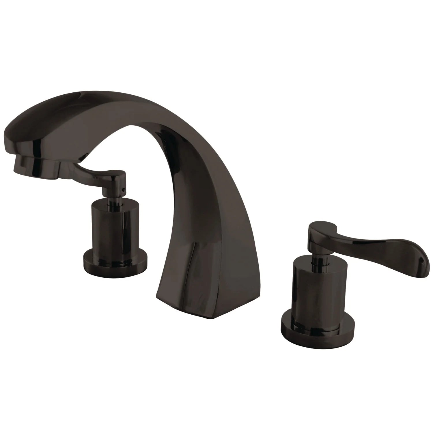 Kingston - Tub Faucets - Vintage KS436DFL Two-Handle 3-Hole Deck Mount Roman Tub Faucet