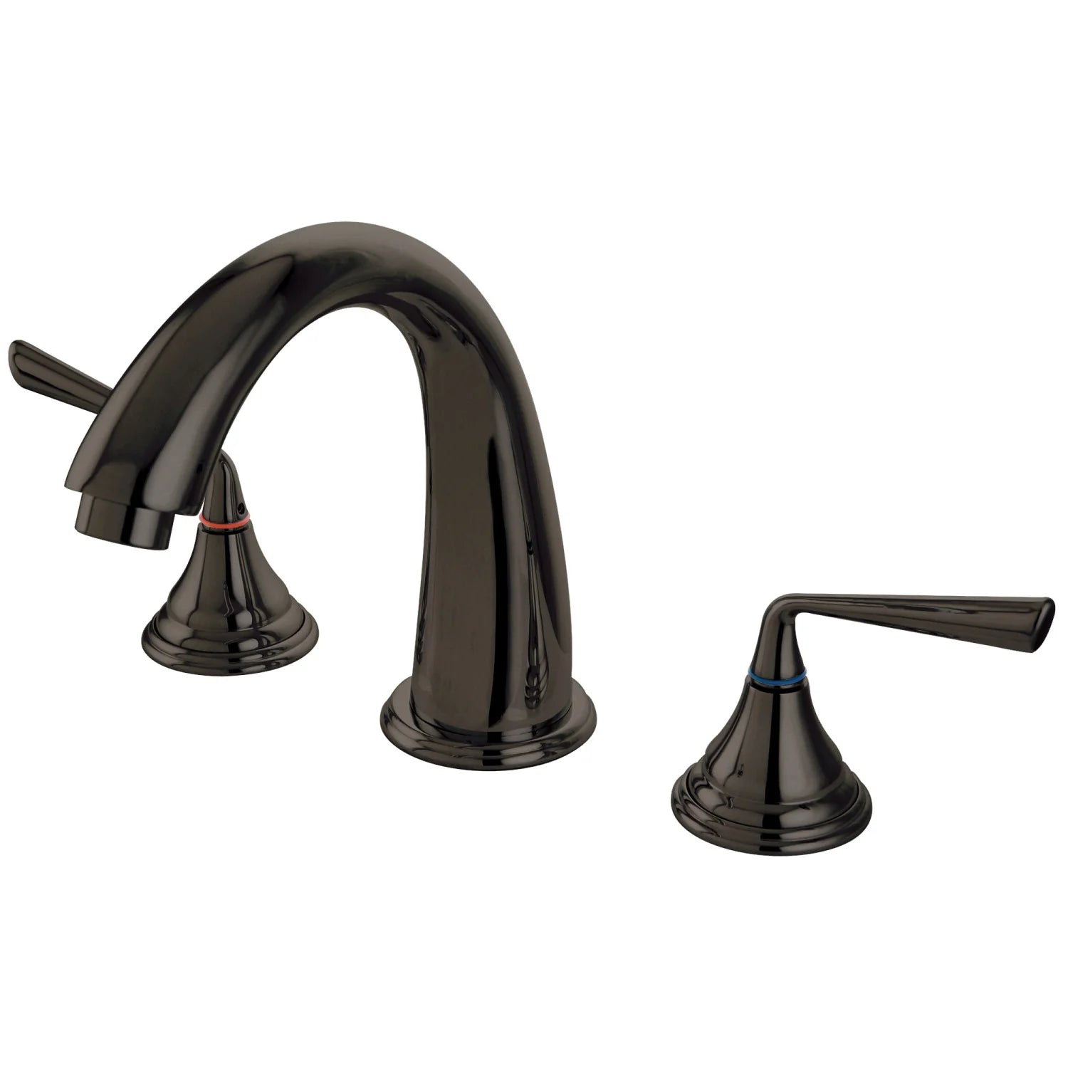Kingston - Tub Faucets - Silver Sage KS536ZL Two-Handle 3-Hole Deck Mount Roman Tub Faucet
