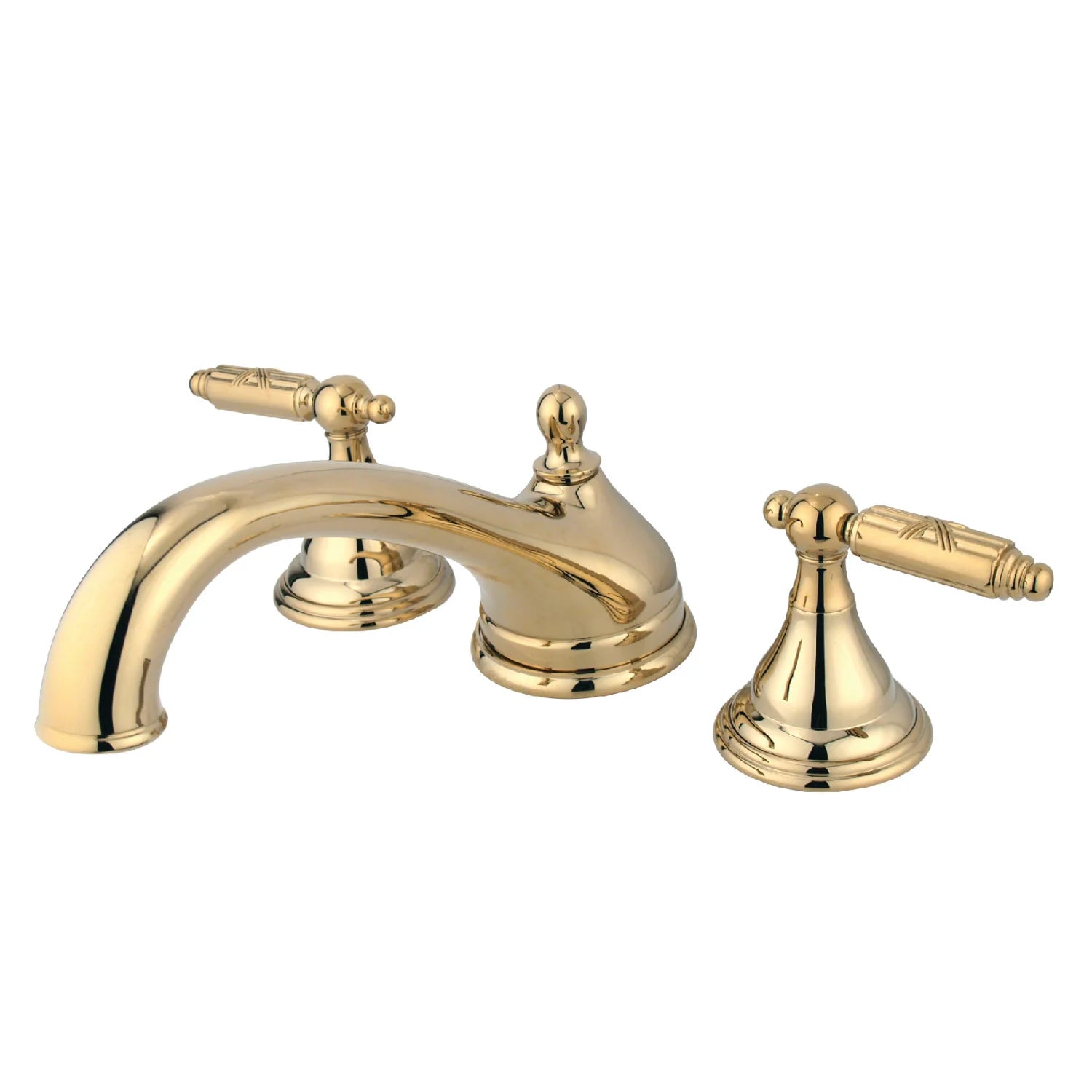 Kingston - Tub Faucets - Georgian KS553GL Two-Handle 3-Hole Deck Mount Roman Tub Faucet