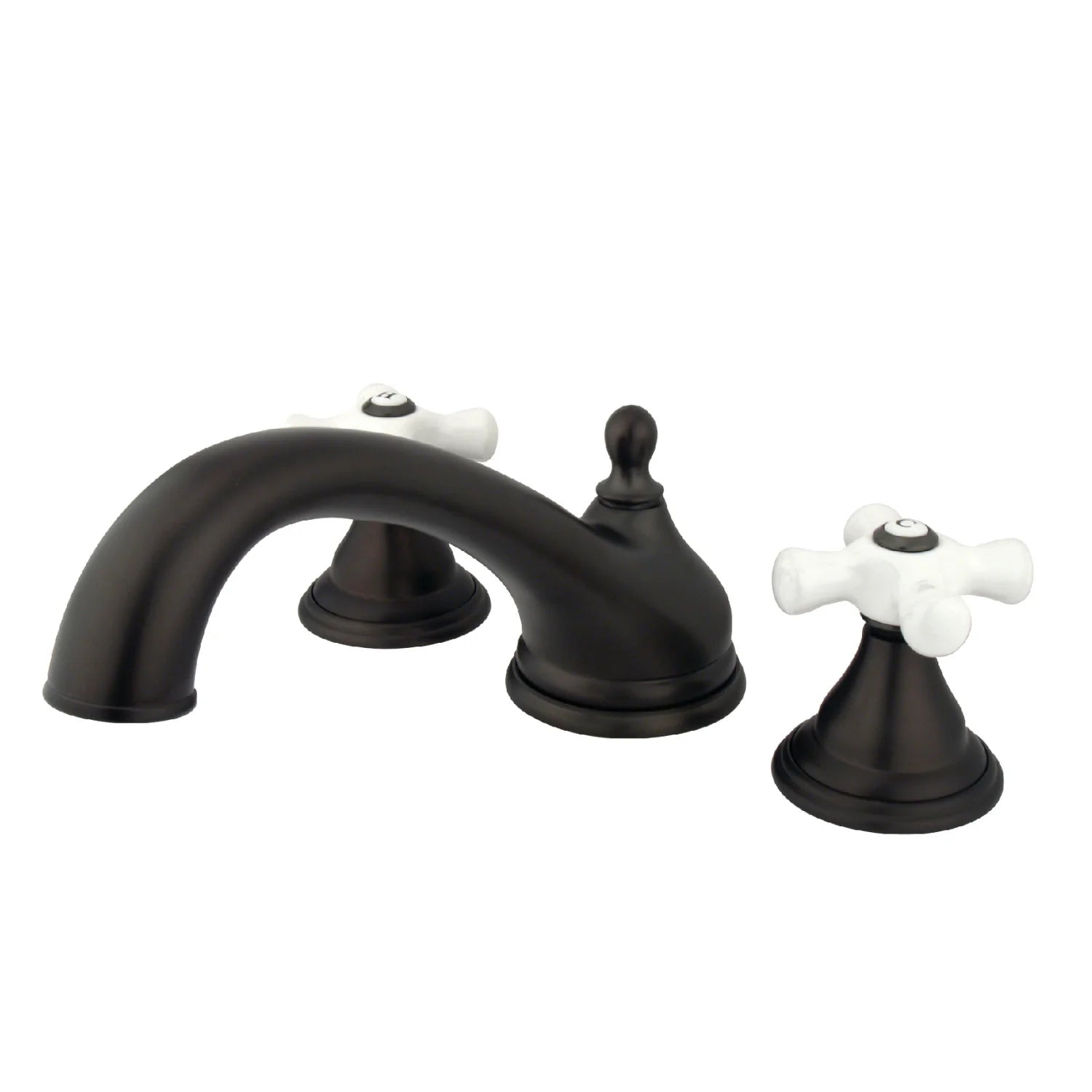 Kingston - Tub Faucets - Vintage KS553PX Two-Handle 3-Hole Deck Mount Roman Tub Faucet