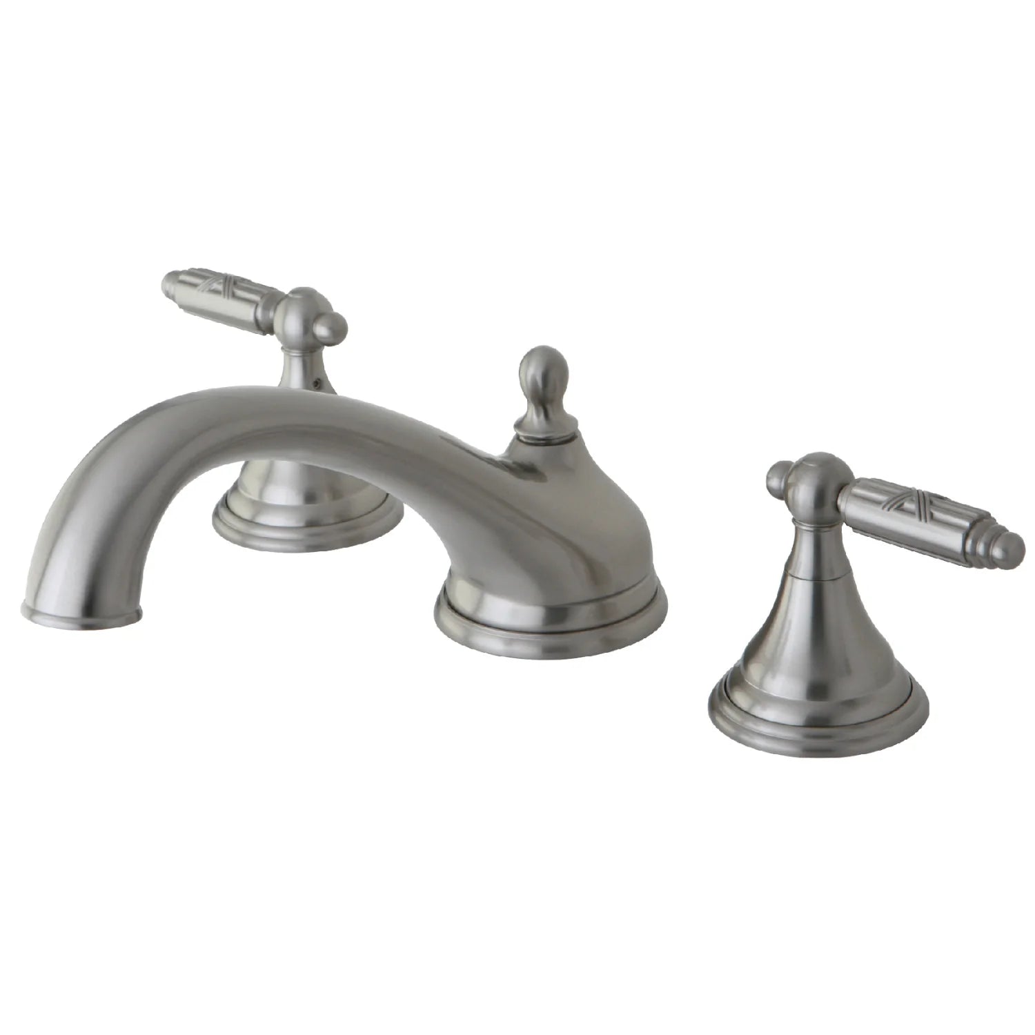 Kingston - Tub Faucets - Georgian KS553GL Two-Handle 3-Hole Deck Mount Roman Tub Faucet