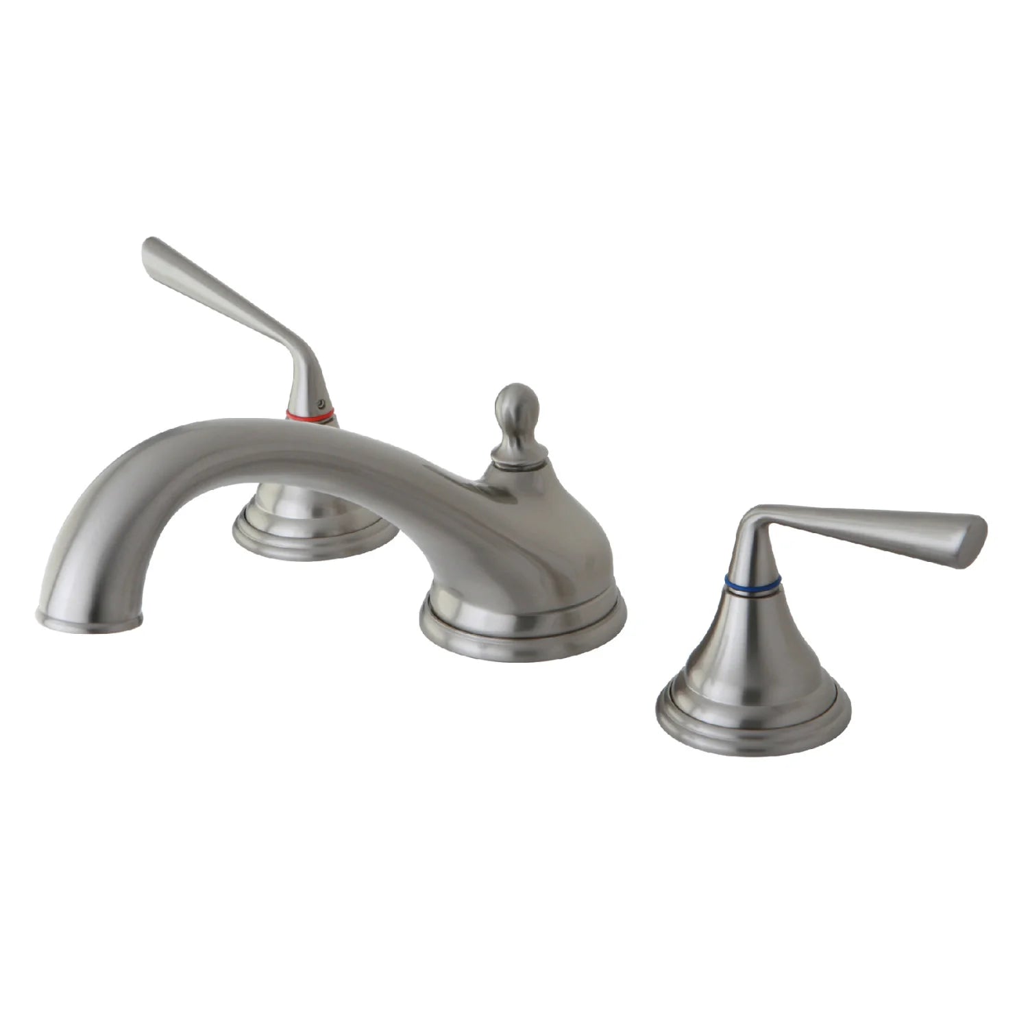 Kingston - Tub Faucets - Silver Sage KS553ZL Two-Handle 3-Hole Deck Mount Roman Tub Faucet