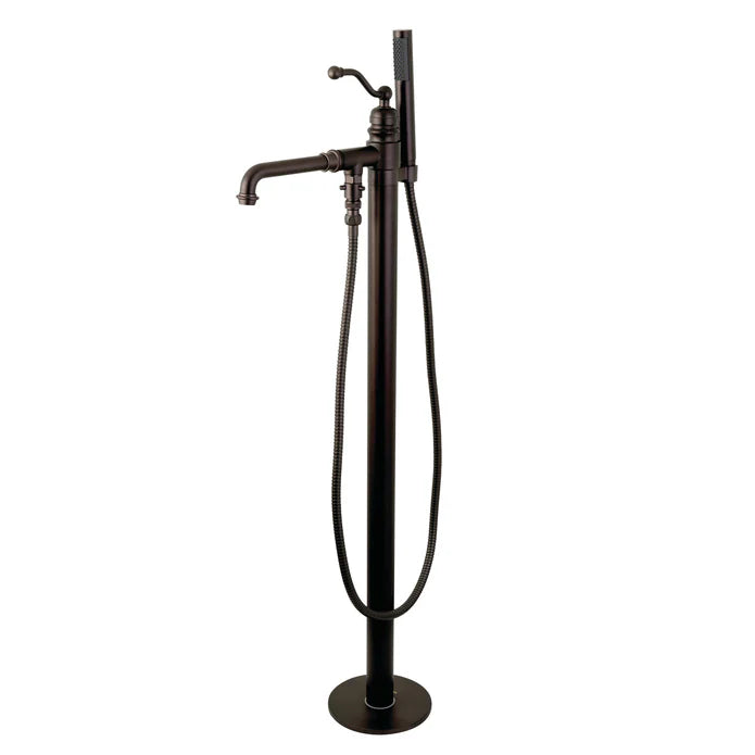 Kingston - Tub Faucets - English Country KS7030ABL Single-Handle 1-Hole Freestanding Tub Faucet with Hand Shower
