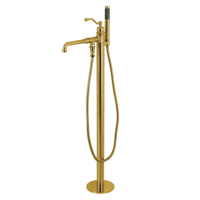 Kingston - Tub Faucets - English Country KS7030ABL Single-Handle 1-Hole Freestanding Tub Faucet with Hand Shower
