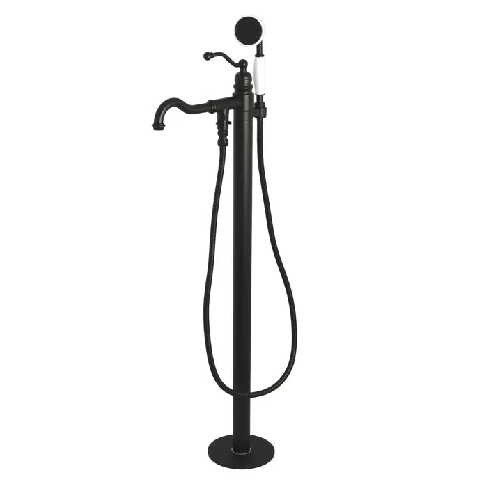 Kingston - Tub Faucets - English Country KS7130ABL Single-Handle 1-Hole Freestanding Tub Faucet with Hand Shower
