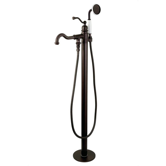 Kingston - Tub Faucets - English Country KS7130ABL Single-Handle 1-Hole Freestanding Tub Faucet with Hand Shower
