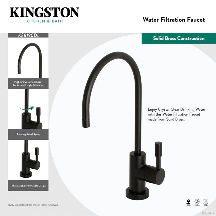 Kingston - Filtration Faucets - Concord KS8191DL Single-Handle 1-Hole Deck Mount Water Filtration Faucet