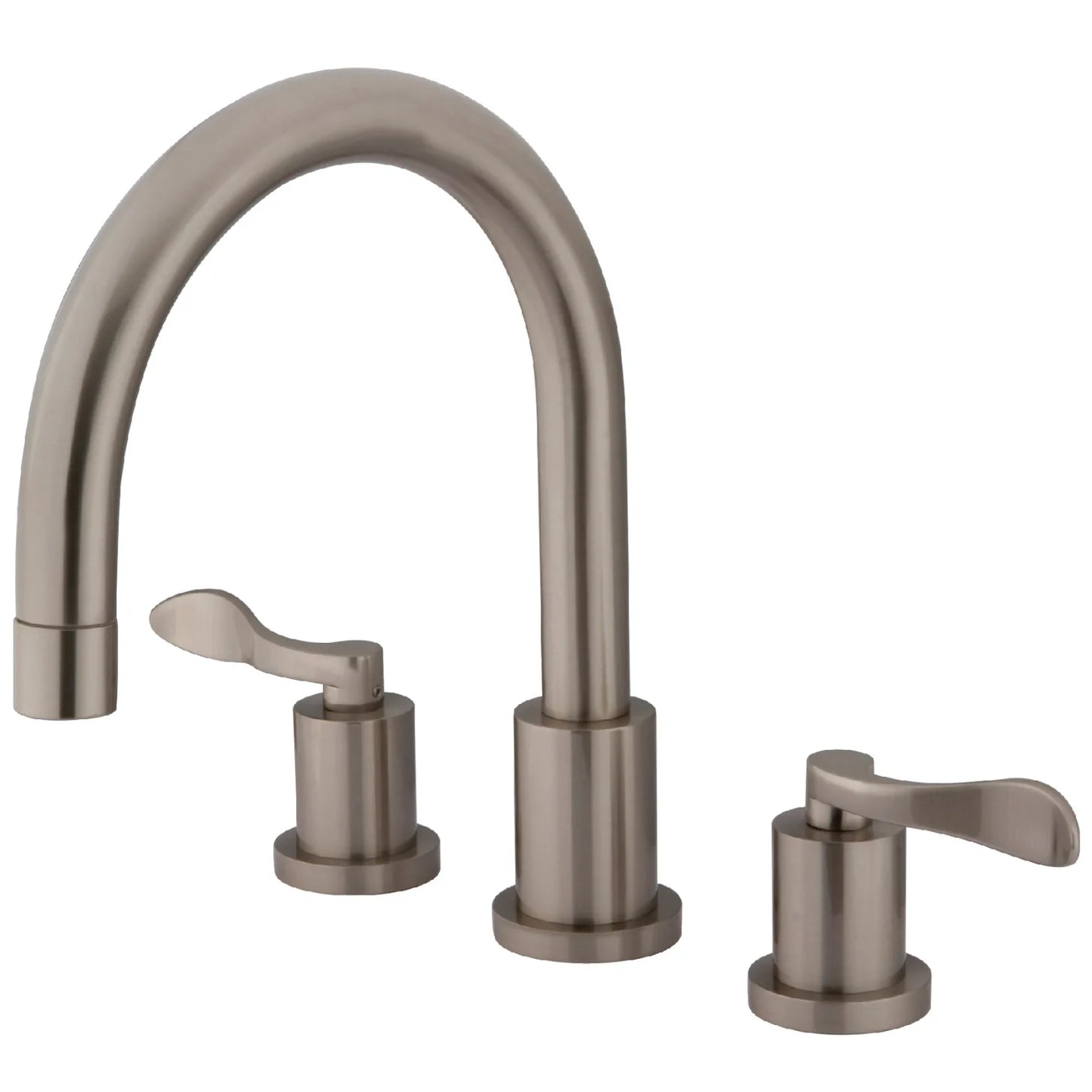 Kingston - Tub Faucets - NuWave French KS832DFL Two-Handle 3-Hole Deck Mount Roman Tub Faucet