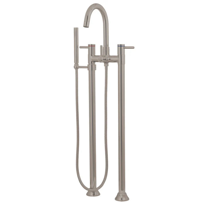 Kingston - Tub Faucets - Concord KS8351DL Three-Handle 2-Hole Freestanding Tub Faucet with Hand Shower