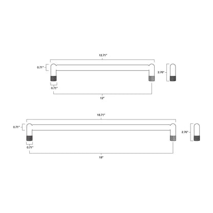 Hapny - Knurled Collection - Cabinet Pull & Appliance Pull