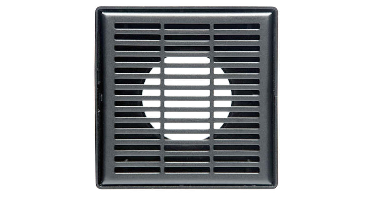 Infinity Drain - 4" x 4" Square Center Drain - LND 4 Slotted Pro Series Drain (Complete Kit)