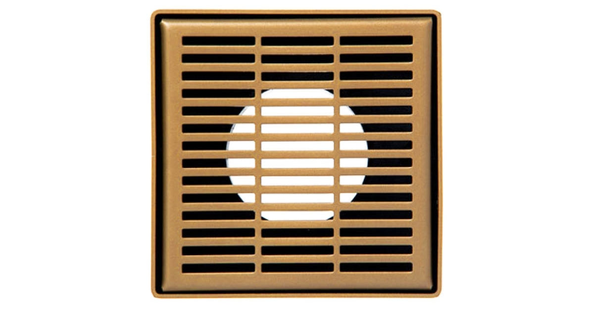 Infinity Drain - 4" x 4" Square Center Drain - LND 4 Slotted Pro Series Drain (Complete Kit)