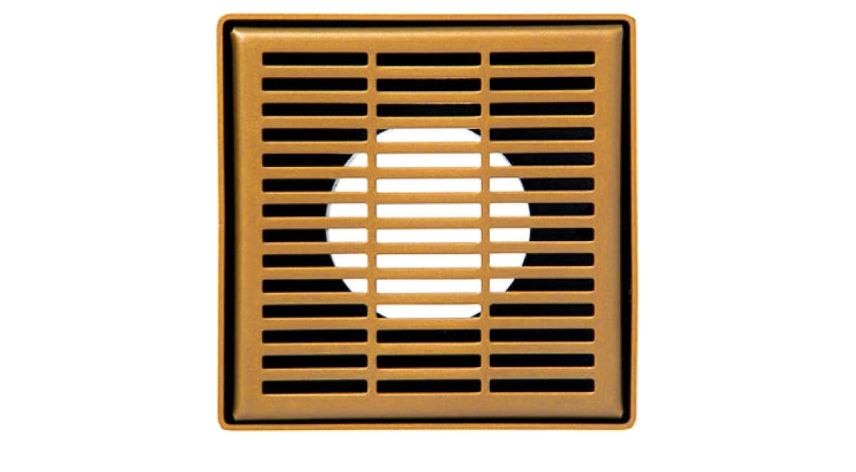 Infinity Drain - 4" x 4" Square Center Drain - LND 4 Slotted Pro Series Drain (Complete Kit)