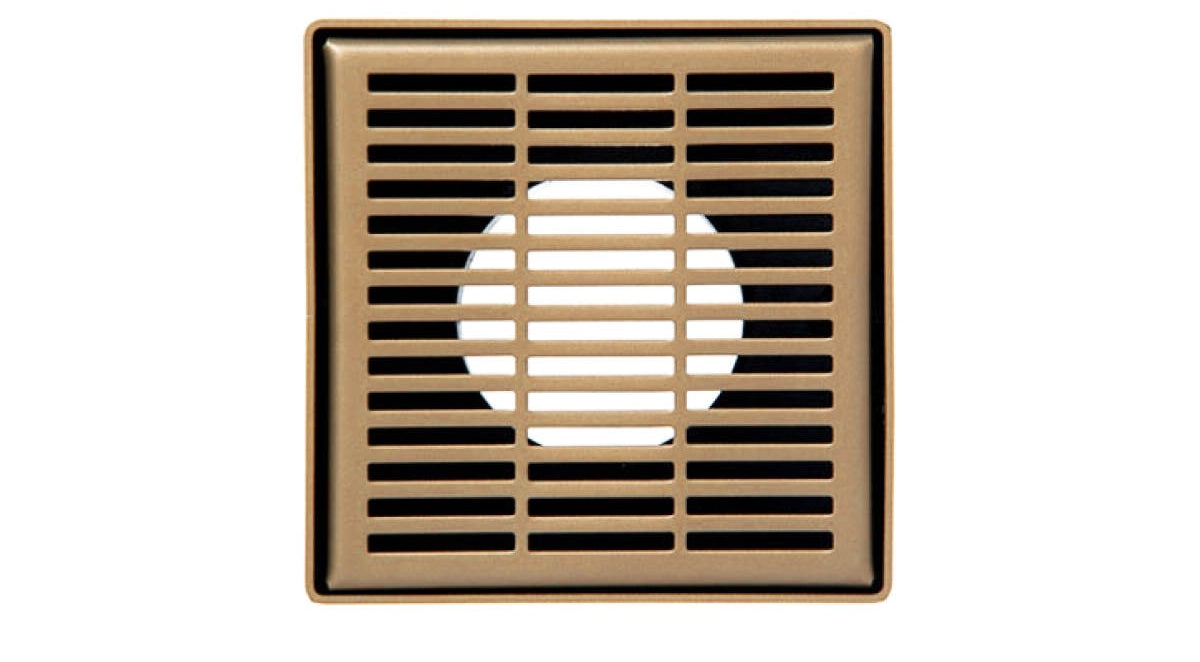 Infinity Drain - 4" x 4" Square Center Drain - LND 4 Slotted Pro Series Drain (Complete Kit)