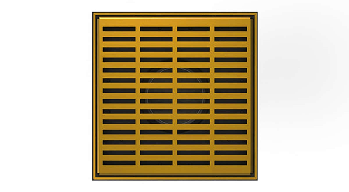 Infinity Drain - 5" x 5" Square Center Drain - LND 5 Slotted Pro Series Drain (Complete Kit)