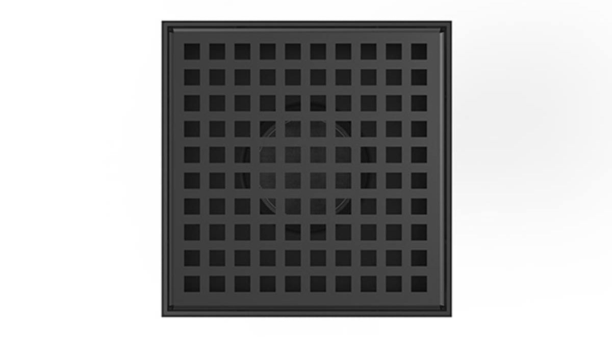 Infinity Drain - 5" x 5" Square Center Drain - LQD 5 Squares Pro Series Drain (Complete Kit)
