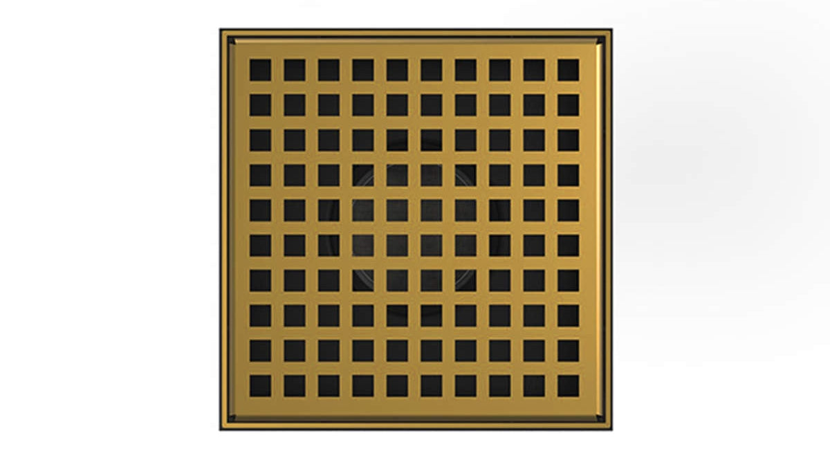 Infinity Drain - 5" x 5" Square Center Drain - LQD 5 Squares Pro Series Drain (Complete Kit)