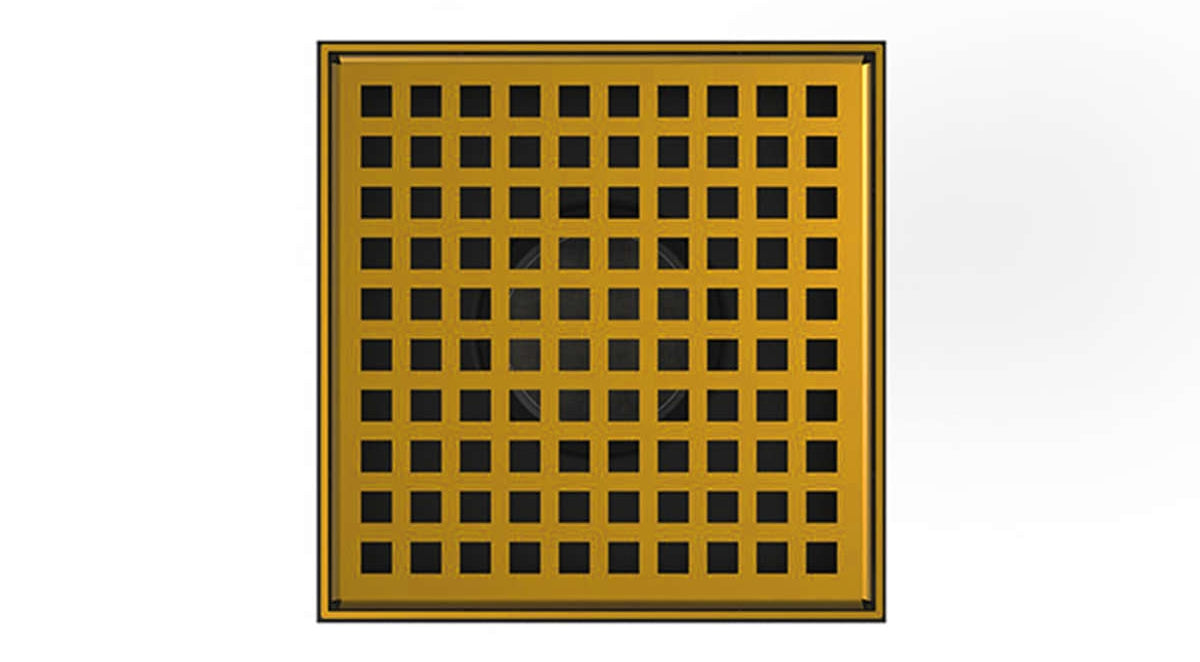 Infinity Drain - 5" x 5" Square Center Drain - LQD 5 Squares Pro Series Drain (Complete Kit)