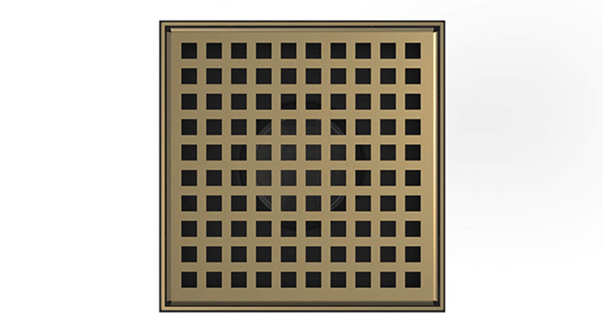 Infinity Drain - 5" x 5" Square Center Drain - LQD 5 Squares Pro Series Drain (Complete Kit)
