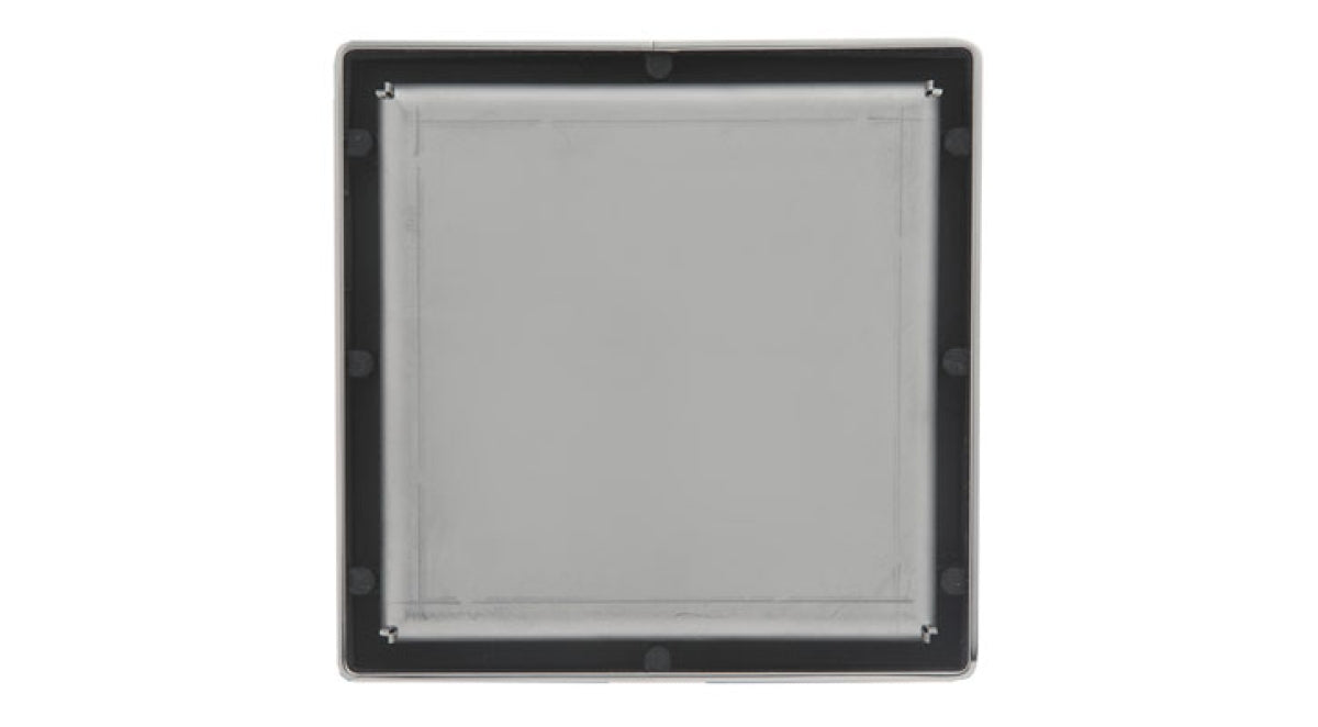 Infinity Drain - 4" x 4" Square Center Drain - LSD 4 Solid Pro Series Drain (Complete Kit)