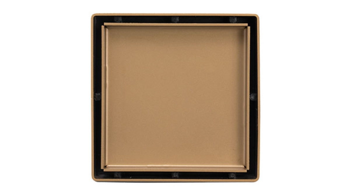 Infinity Drain - 4" x 4" Square Center Drain - LTD 4 Tile Pro Series Drain (Complete Kit)