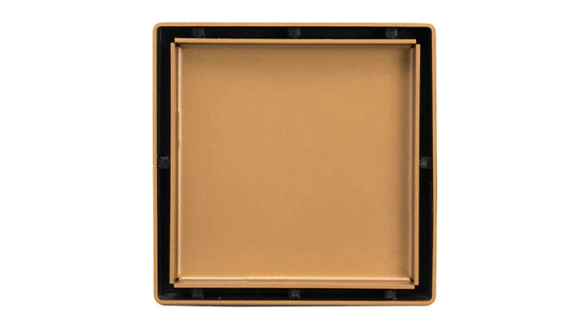 Infinity Drain - 4" x 4" Square Center Drain - LTD 4 Tile Pro Series Drain (Complete Kit)