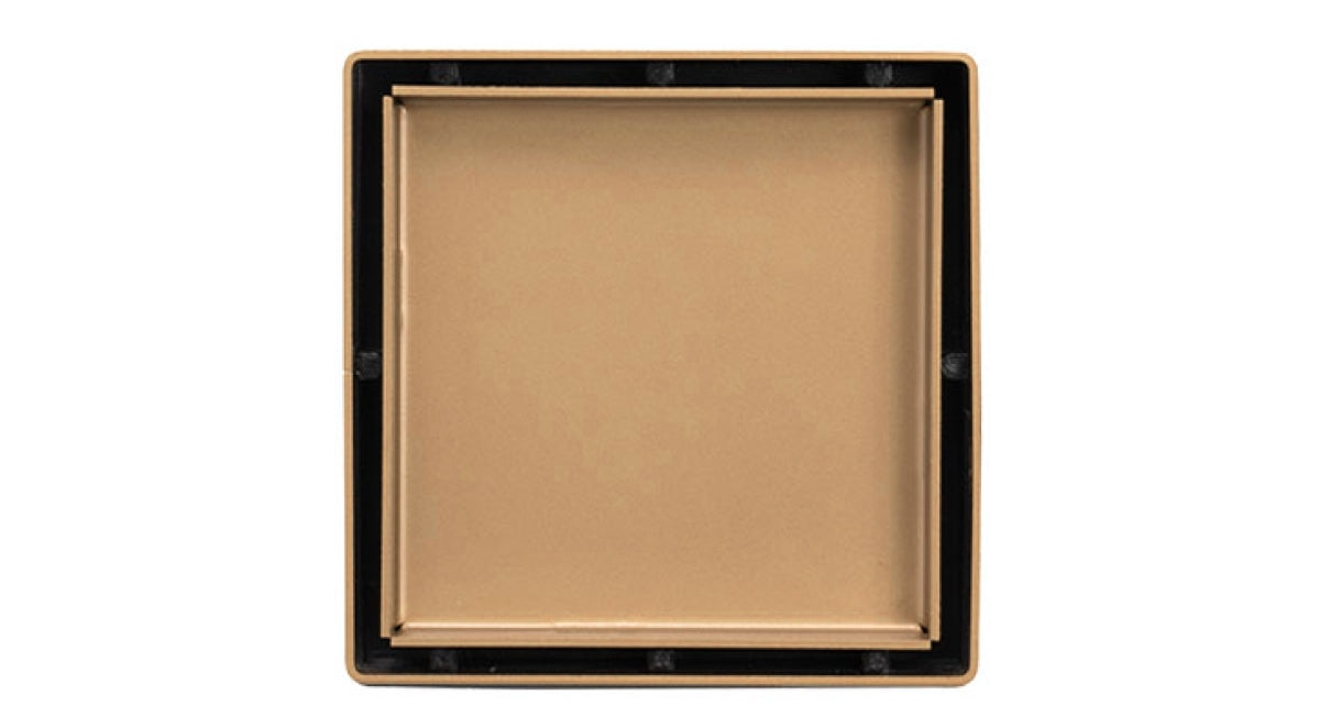 Infinity Drain - 4" x 4" Square Center Drain - LTD 4 Tile Pro Series Drain (Complete Kit)