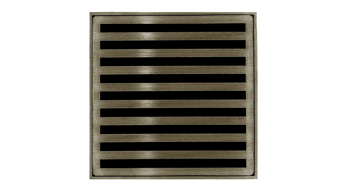 Infinity Drain - 4" x 4" Square Center Drain - ND 4 Lines Series Drain (Complete Kit)