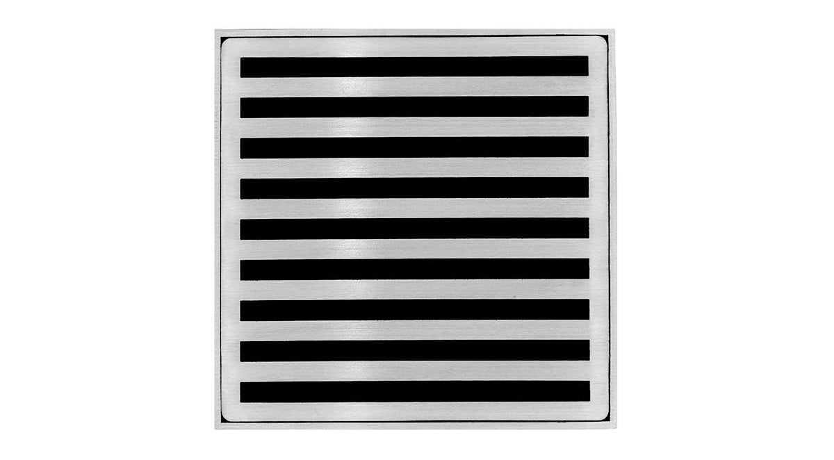 Infinity Drain - 4" x 4" Square Center Drain - ND 4 Lines Series Drain (Complete Kit)