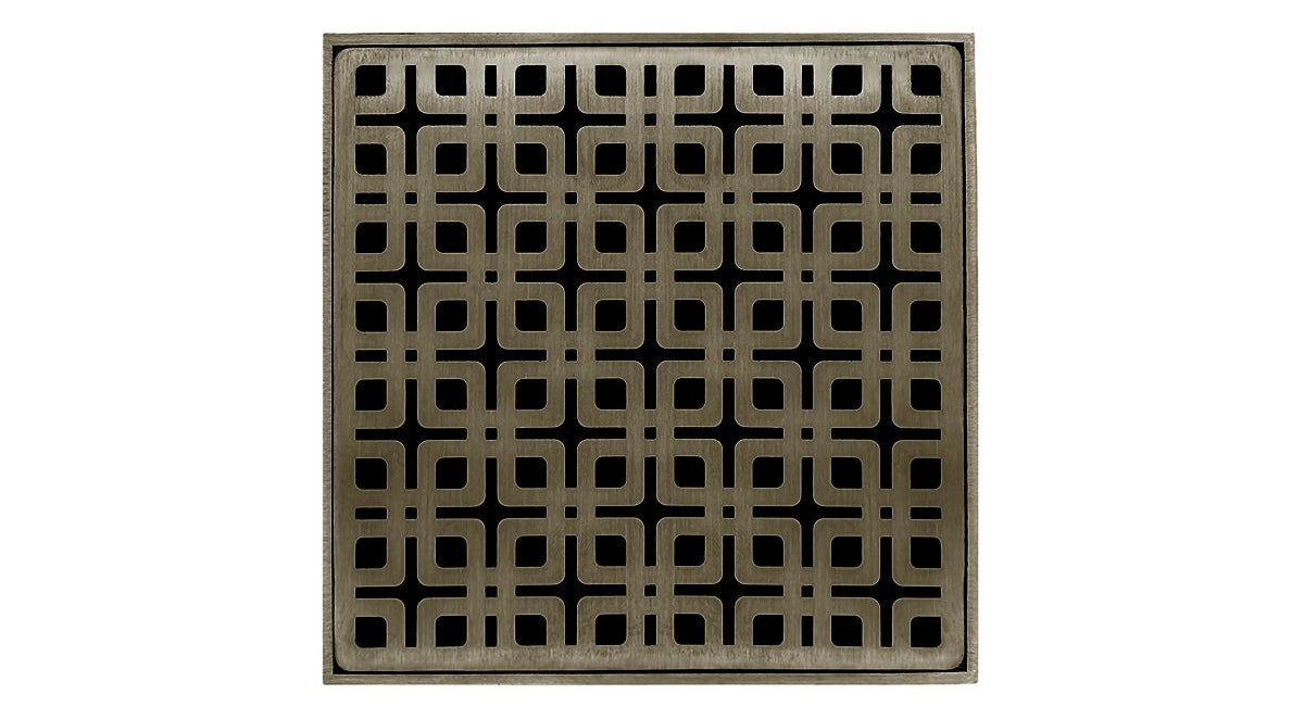 Infinity Drain - 5" x 5" Square Center Drain - KD 5 Link Series Drain (Complete Kit)