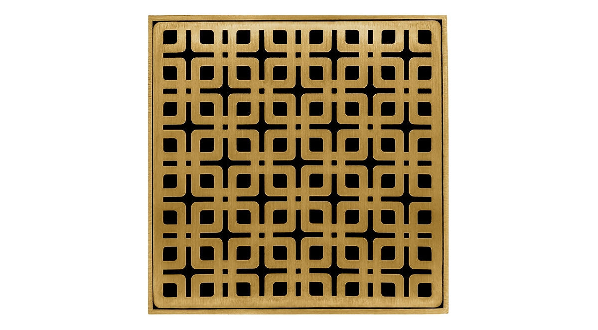 Infinity Drain - 5" x 5" Square Center Drain - KD 5 Link Series Drain (Complete Kit)