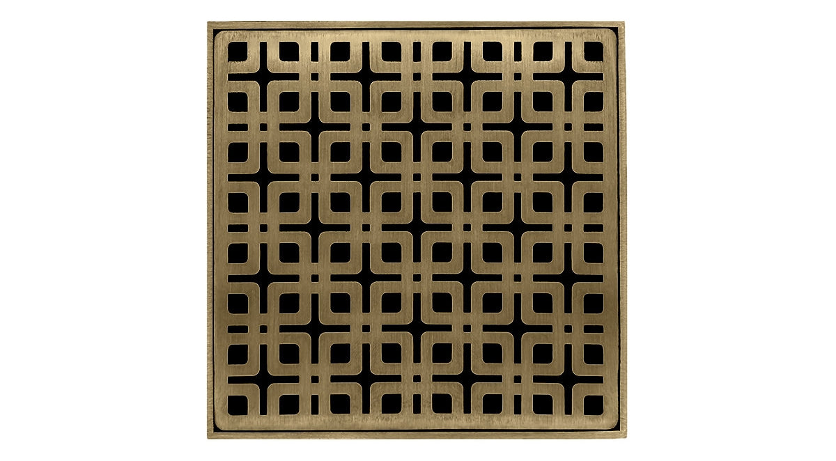 Infinity Drain - 5" x 5" Square Center Drain - KD 5 Link Series Drain (Complete Kit)