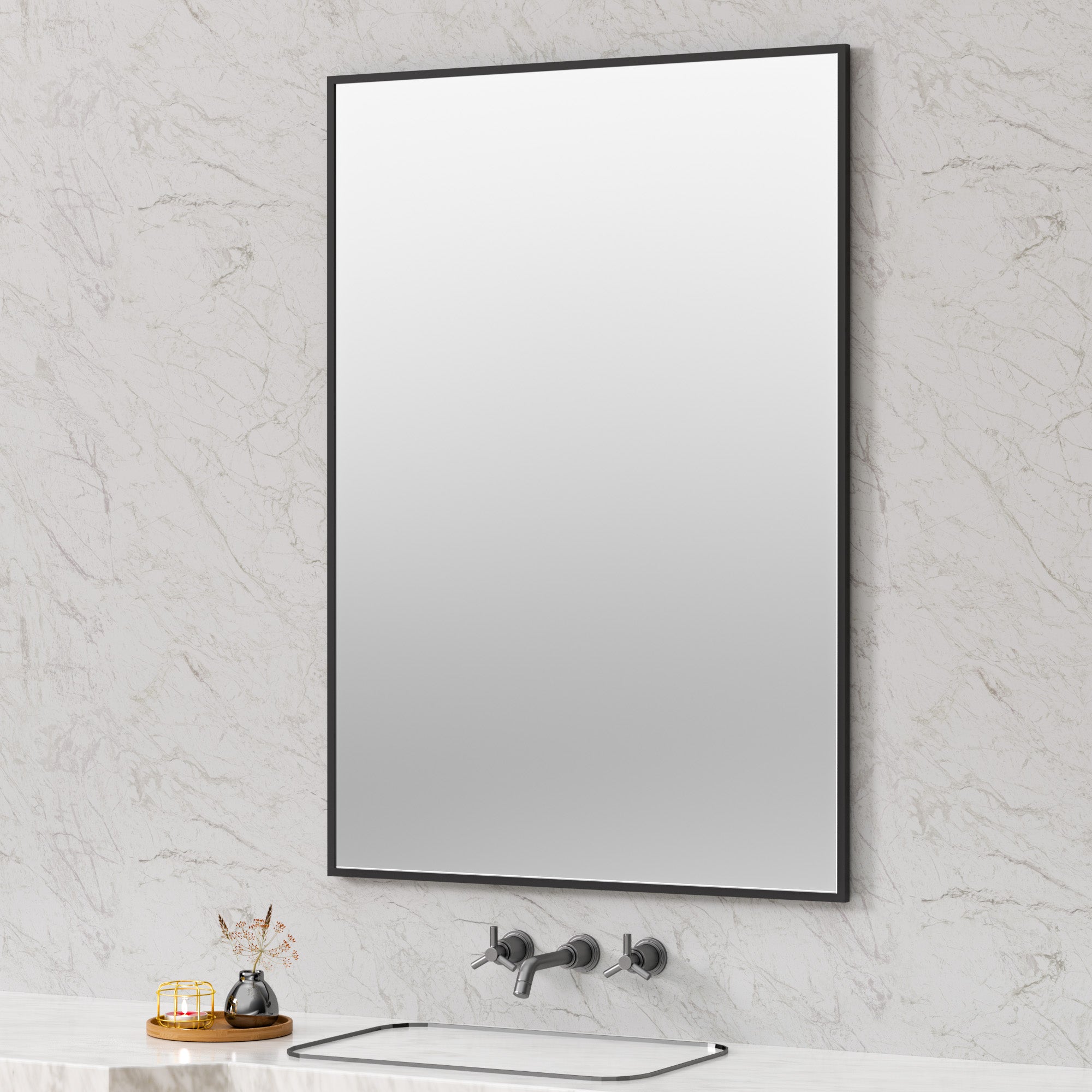 Sofia Medicine Cabinets - Metalika Narrow Collection - Single Door Medicine Cabinet (30" Height)