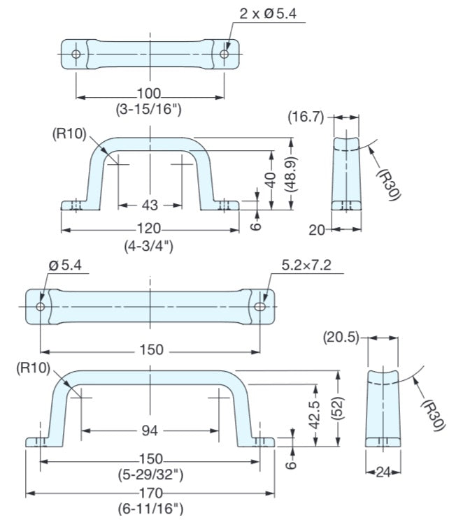 Sugatsune MH-P Polyvinyl Chloride (PVC) Handle Pull