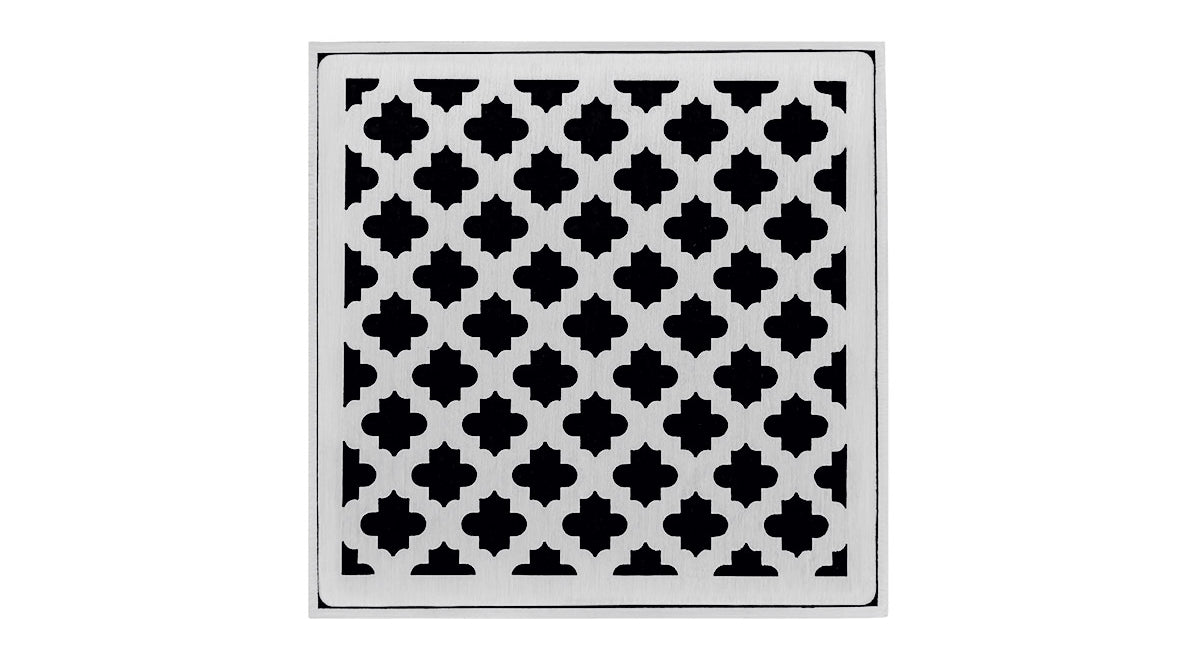Infinity Drain - 4" x 4" Square Center Drain - MD 4 Moor Series Drain (Complete Kit)