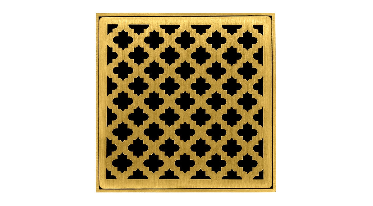 Infinity Drain - 4" x 4" Square Center Drain - MD 4 Moor Series Drain (Complete Kit)