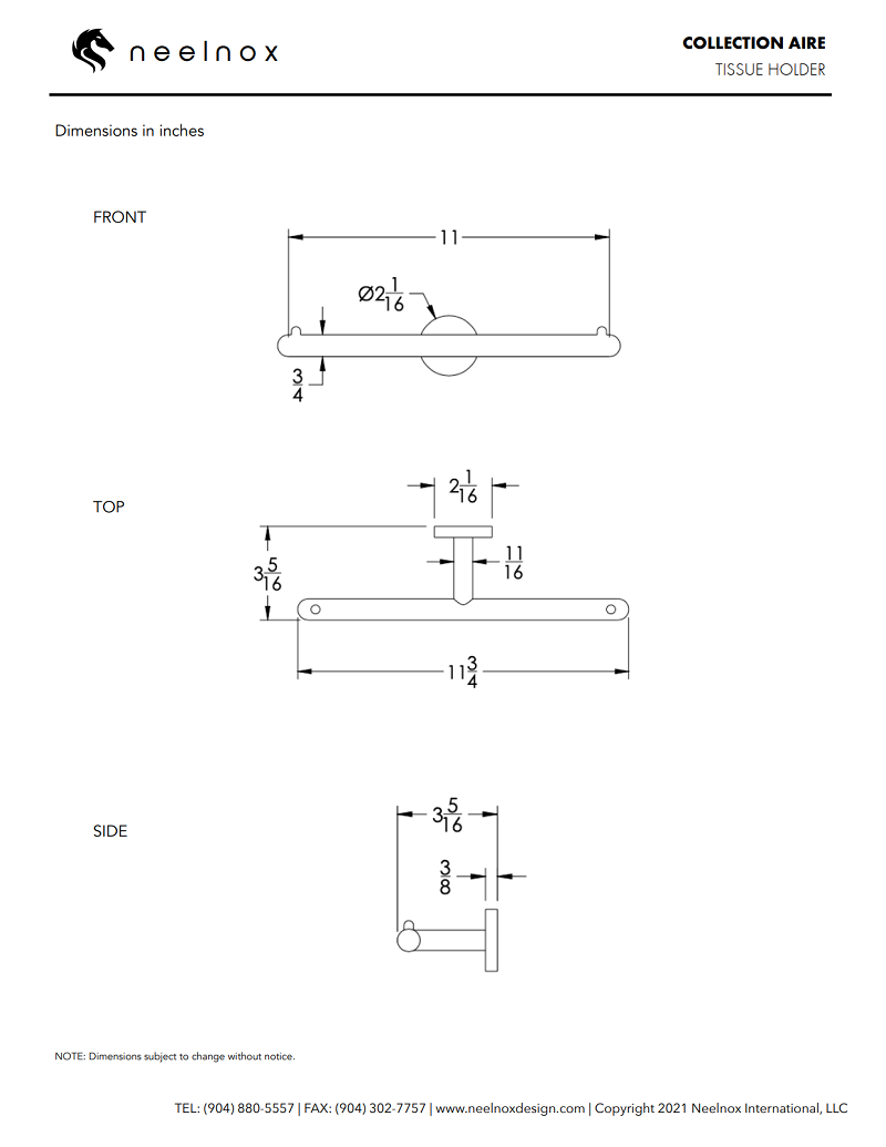 Neelnox - Collection Aire - Tissue Paper Holder Double - AIR-TPHD1